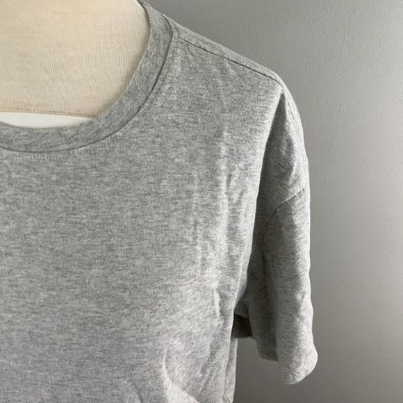 NWOT OPEN EDIT Boxy Crop T-Shirt in Grey Light Heather (L) - Picture 4 of 10